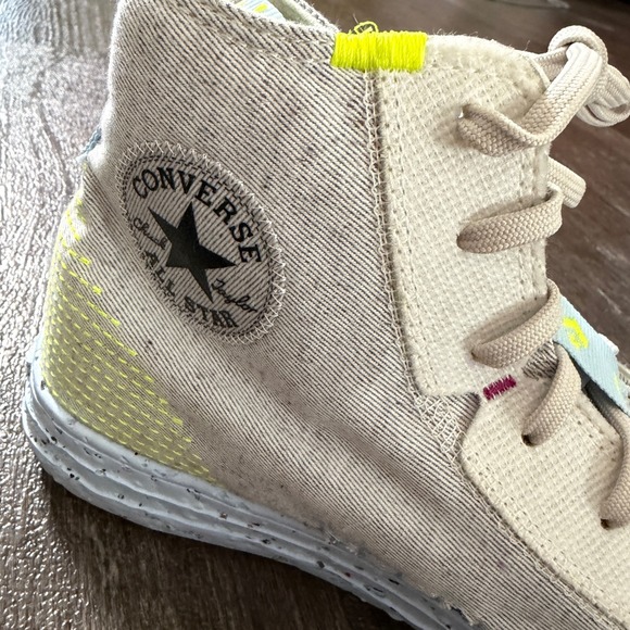 Converse Chuck Taylor All Star Crater Foam High Top Sneakers Beige Blue M9 / W11 - Picture 5 of 9